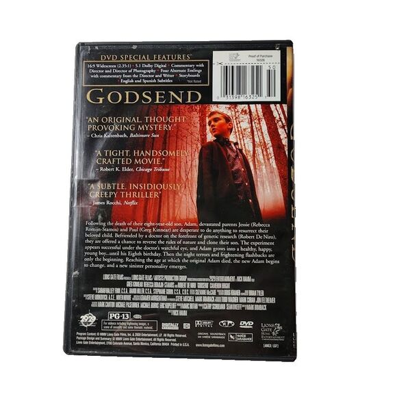 Godsend  DVD 2004 Movie Robert De Niro Horror Thriller PG 13 - Picture 2 of 3